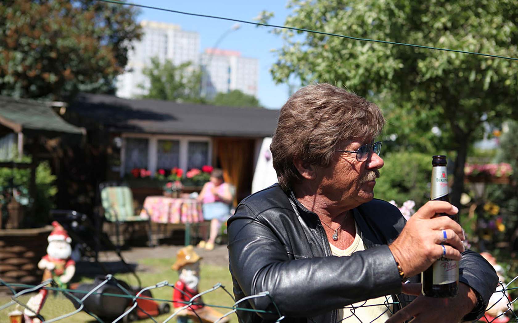 Foto Berliner Pilsner Kampagne Schrebergarten