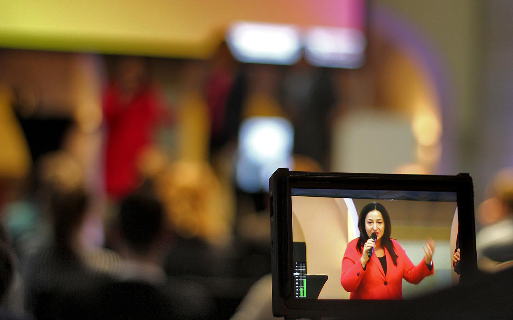 Foto Senatorin Dilek Kalayci Monitor