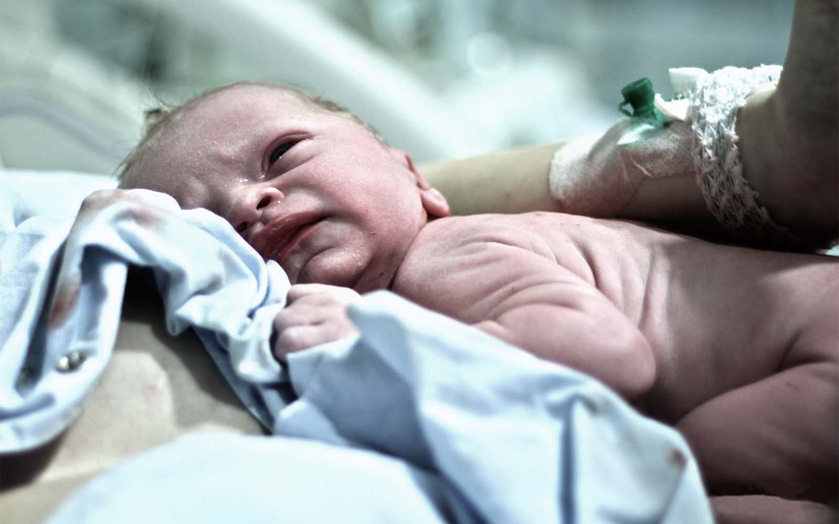 Foto Neugeborenes Frischling Baby