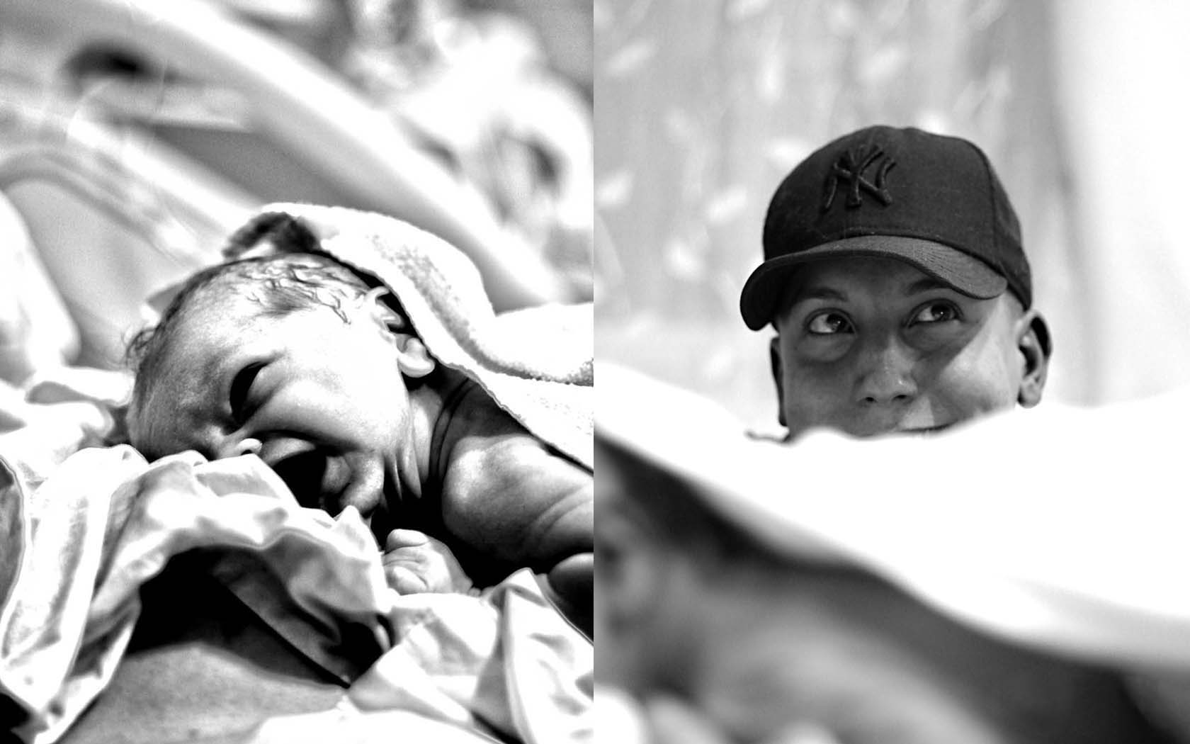 Foto Neugeborenes Frischling Baby