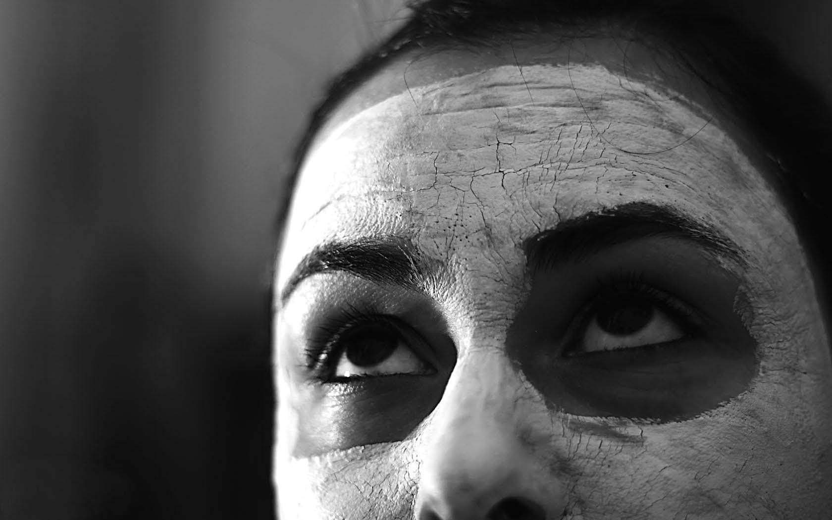 Foto Frau Gesicht Schönheitsmaske