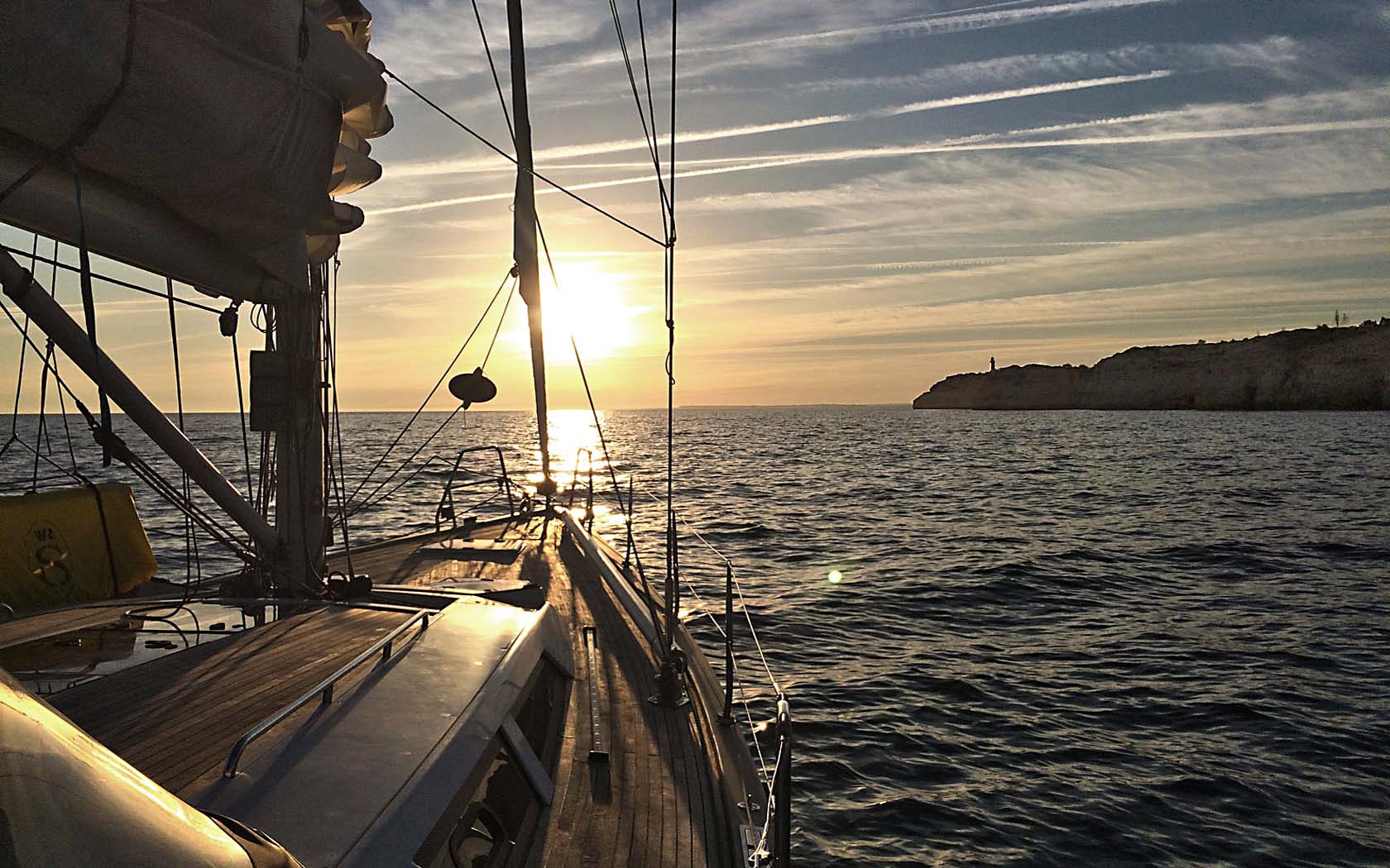 Foto Segelyacht Abendsonne