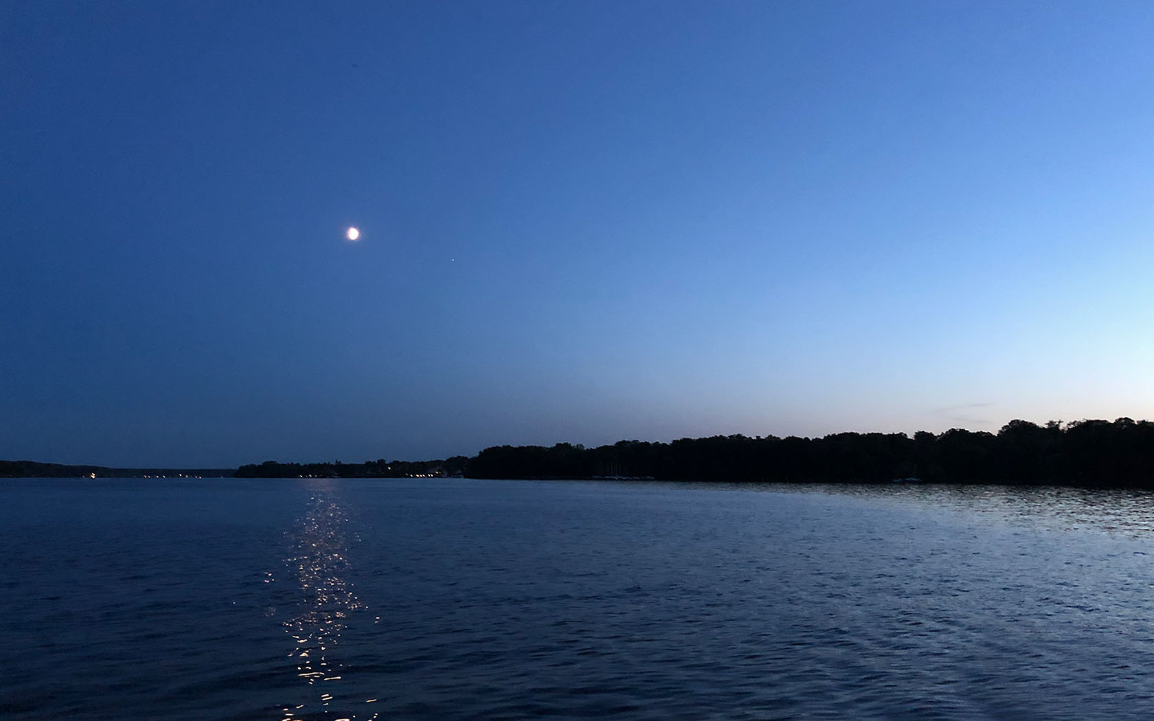 Foto Havel Wannsee Mondlicht